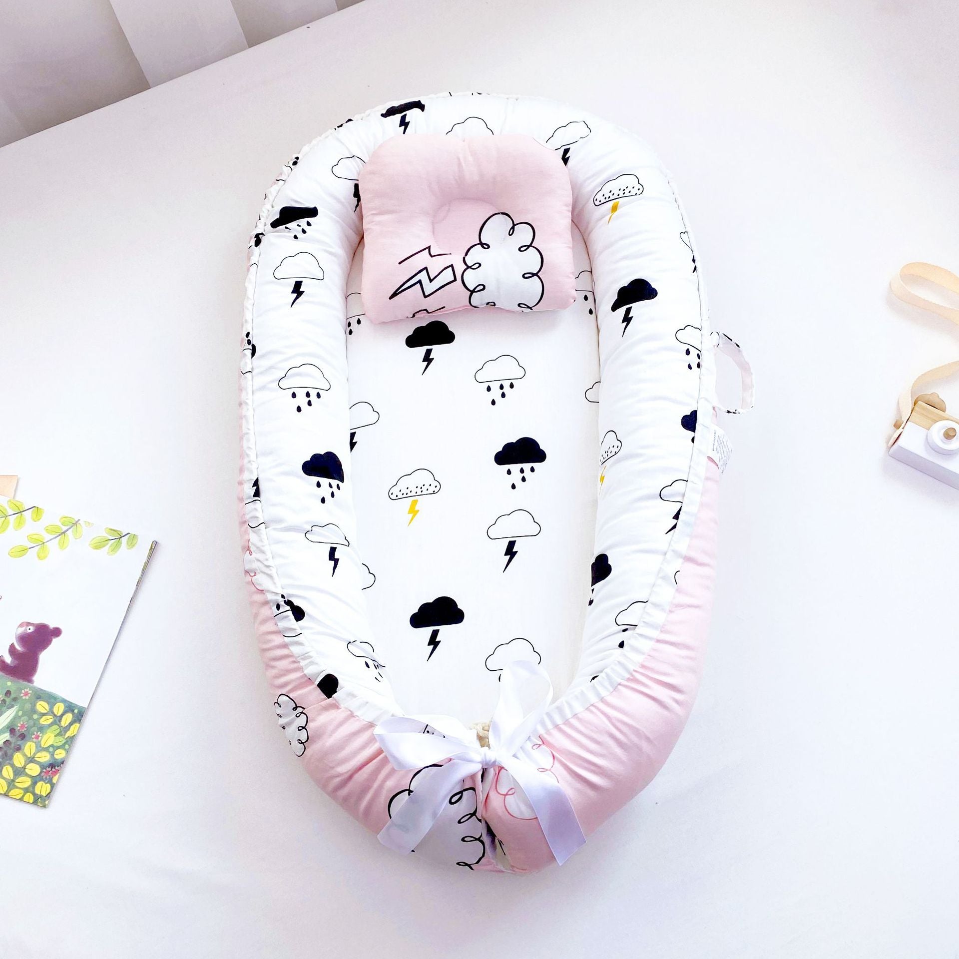 Pure Cotton Portable Baby Nest for Cozy Newborn Sleep