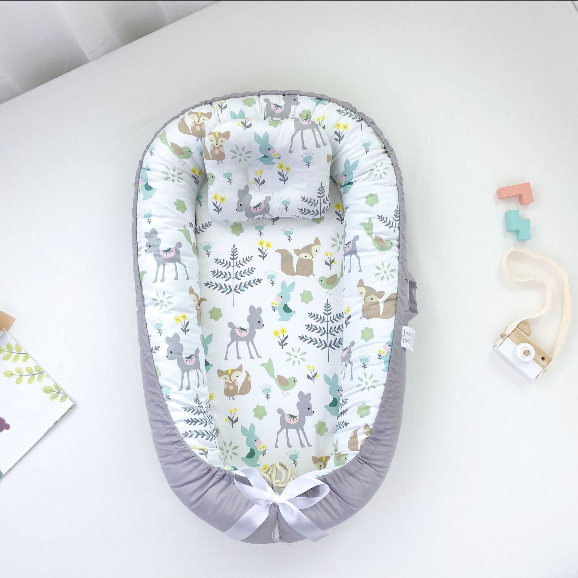 Pure Cotton Portable Baby Nest for Cozy Newborn Sleep