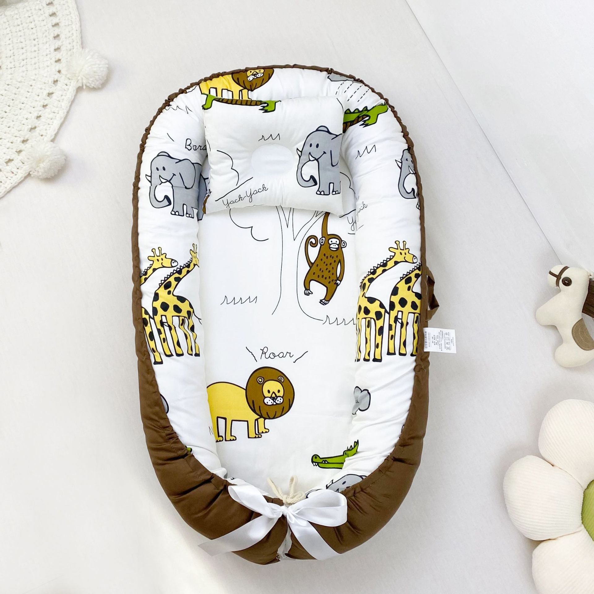 Pure Cotton Portable Baby Nest for Cozy Newborn Sleep