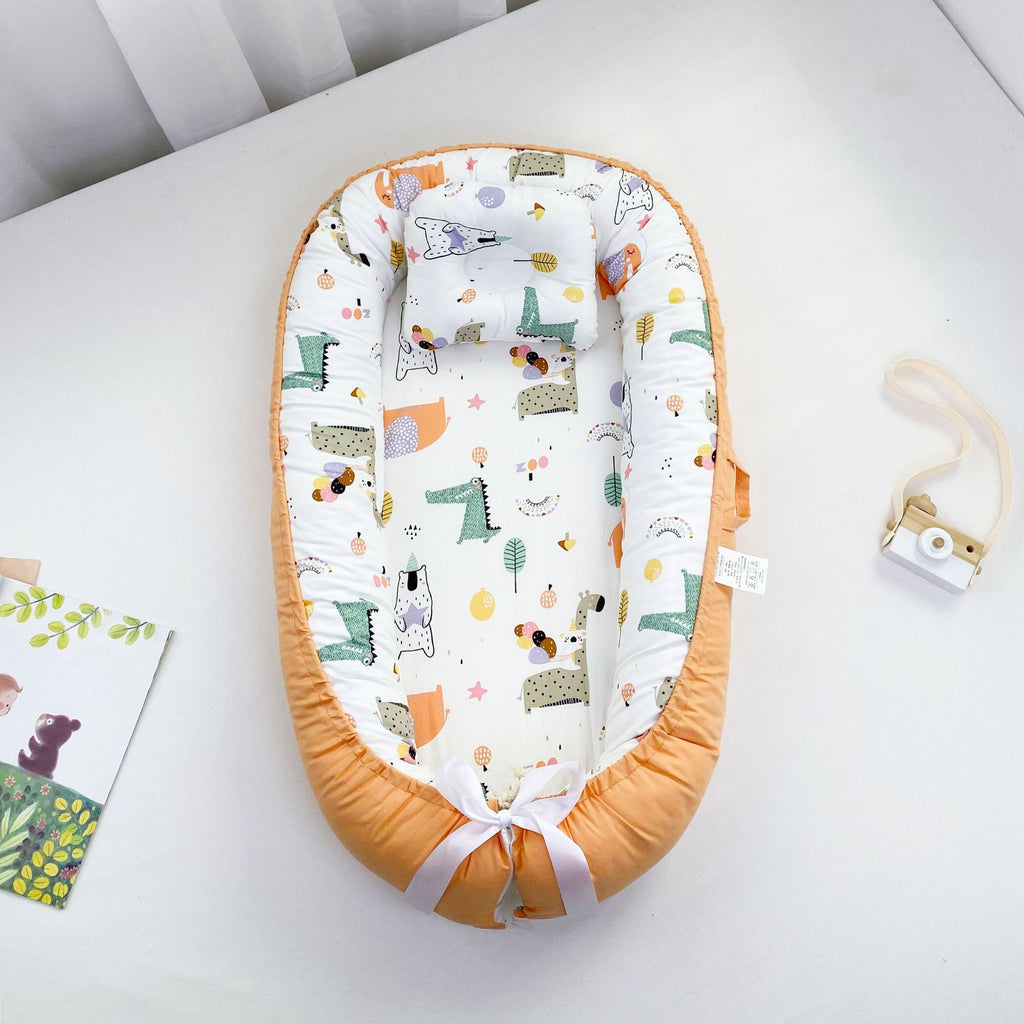Pure Cotton Portable Baby Nest for Cozy Newborn Sleep