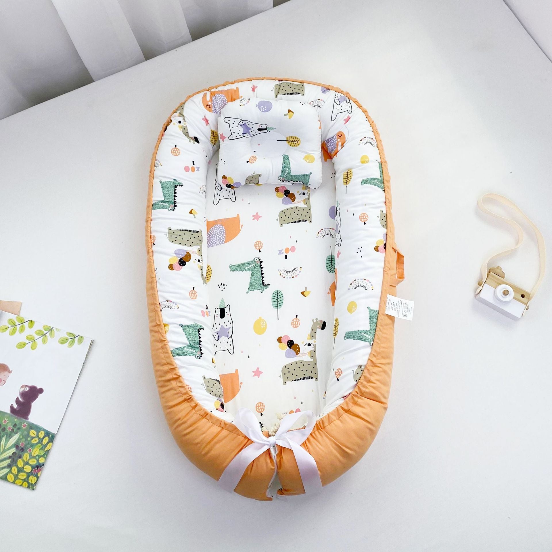 Pure Cotton Portable Baby Nest for Cozy Newborn Sleep
