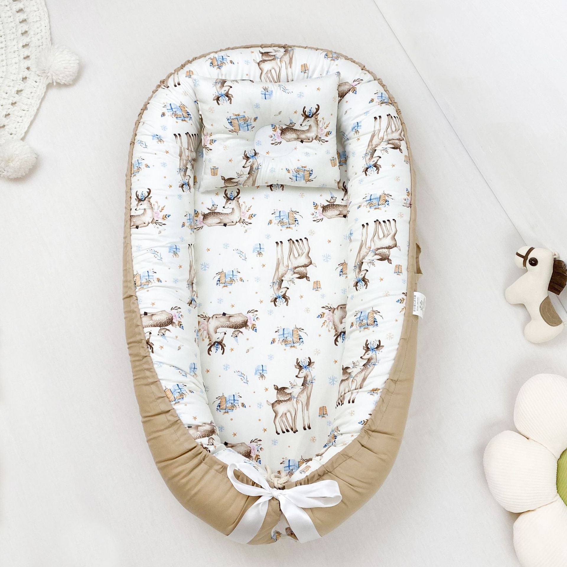 Pure Cotton Portable Baby Nest for Cozy Newborn Sleep
