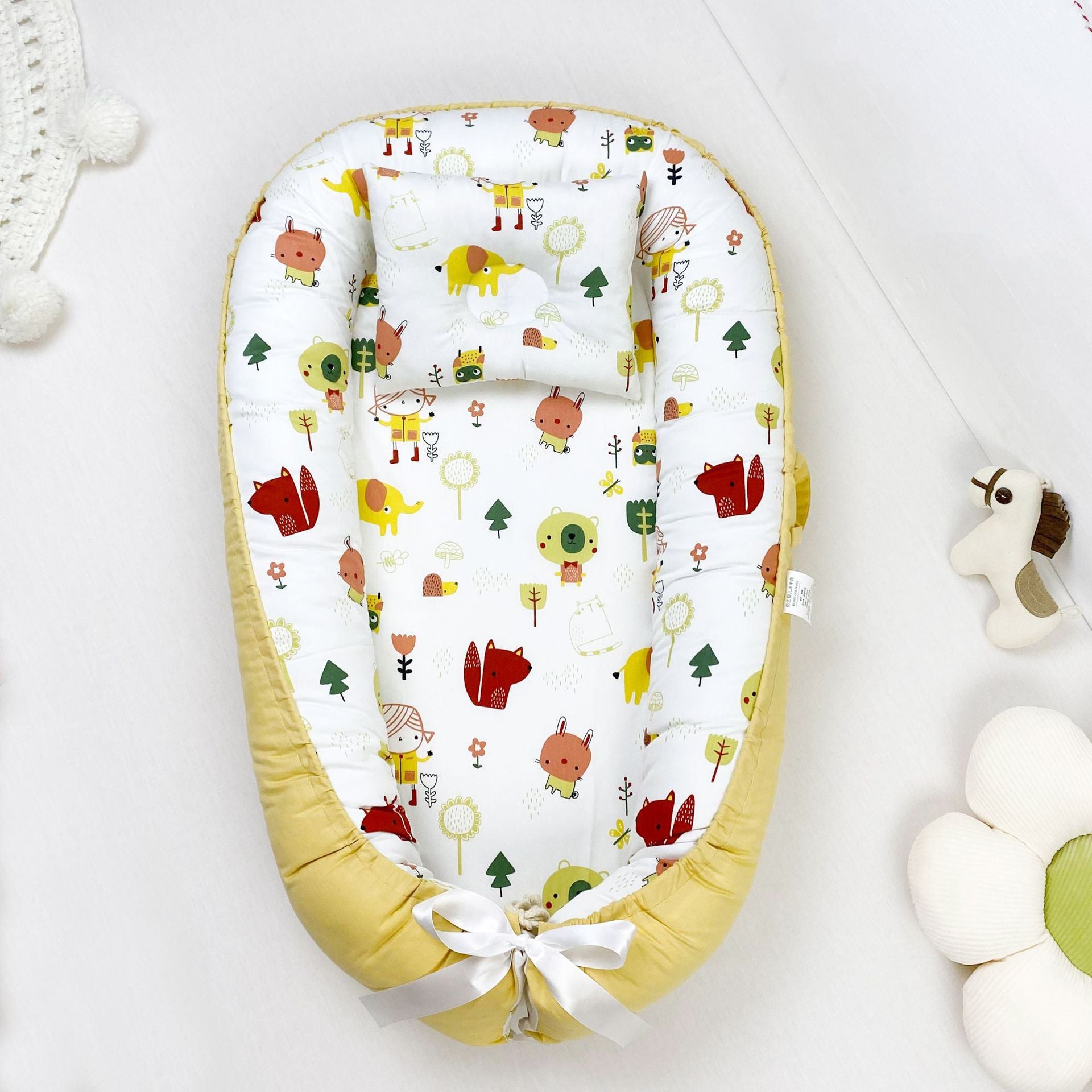 Pure Cotton Portable Baby Nest for Cozy Newborn Sleep