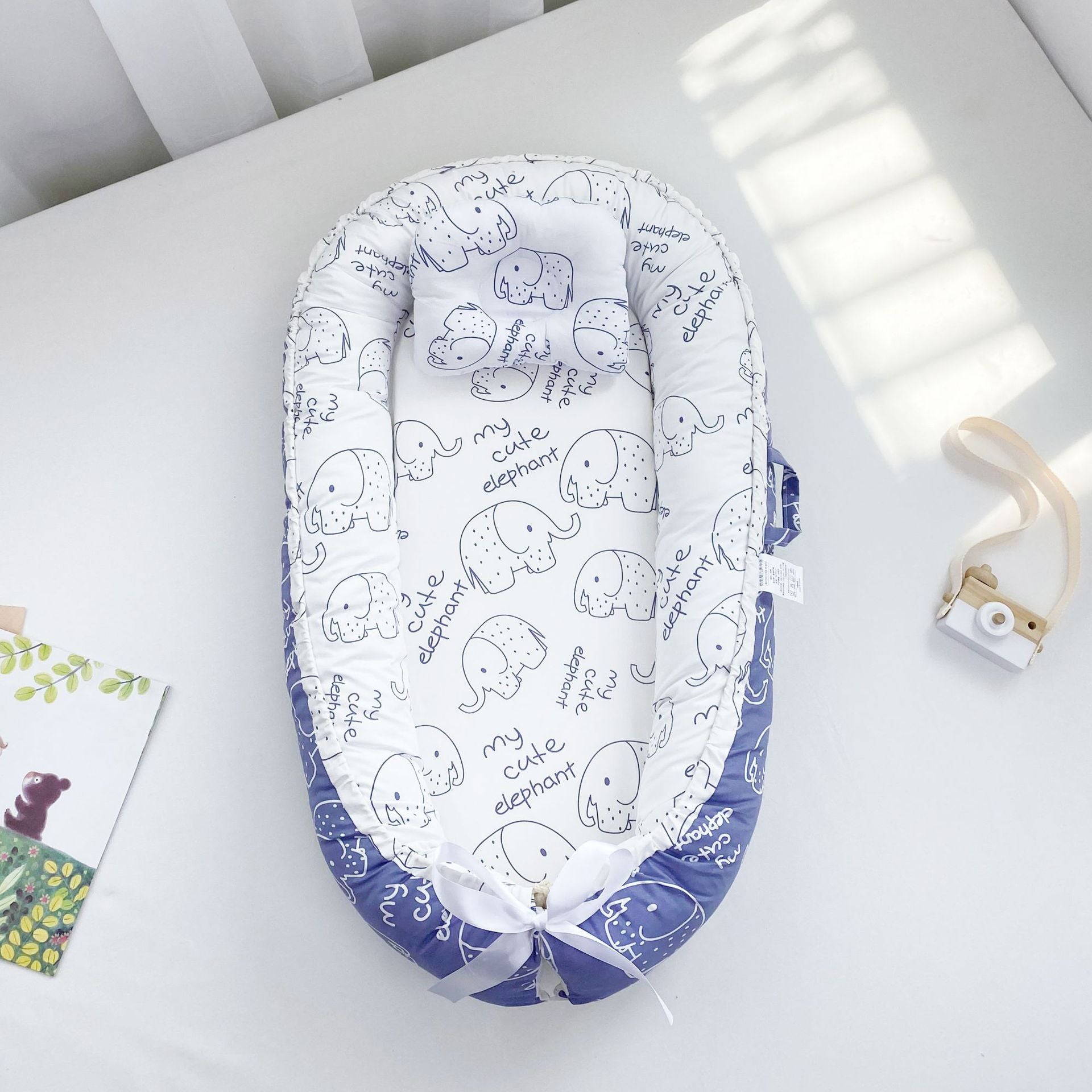 Pure Cotton Portable Baby Nest for Cozy Newborn Sleep