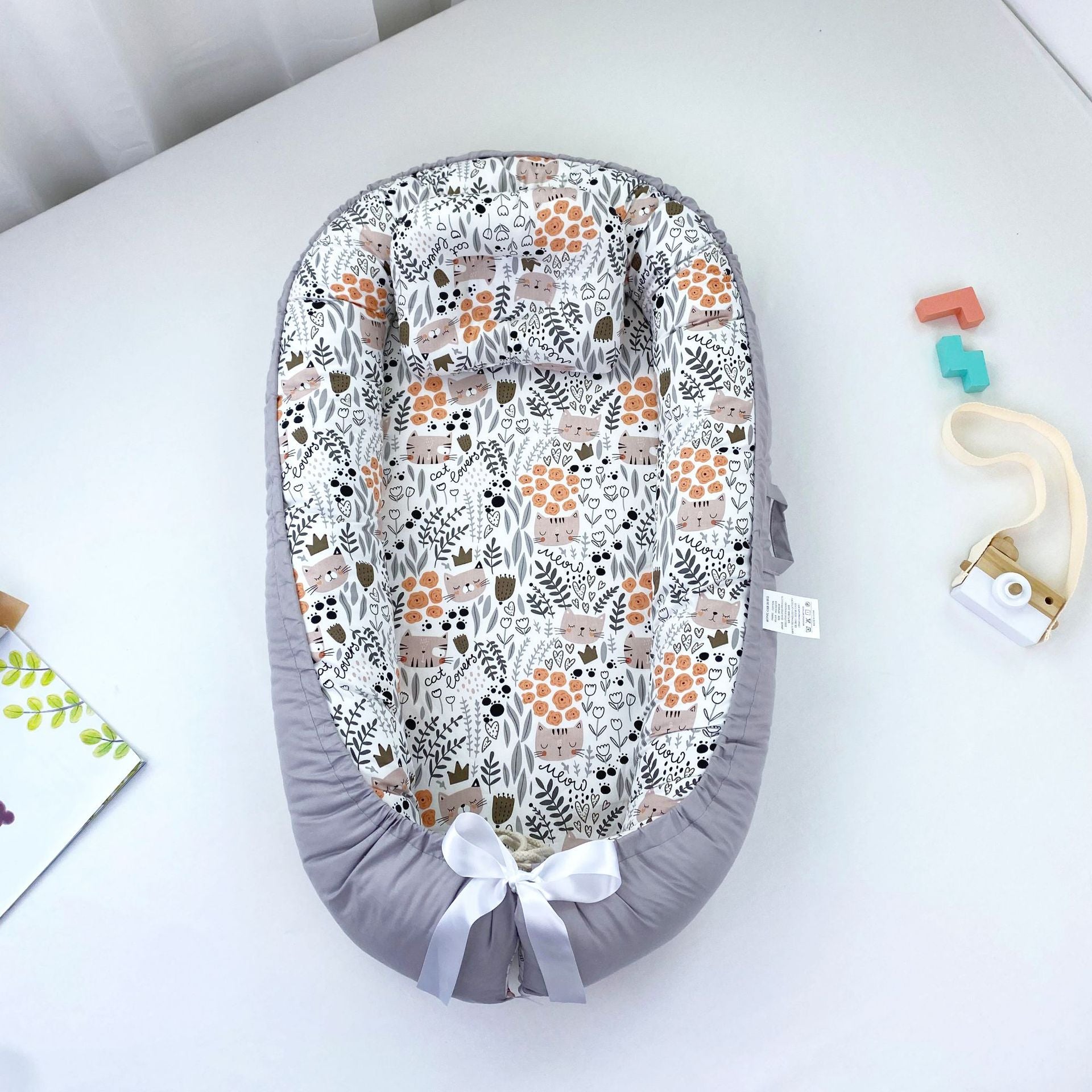 Pure Cotton Portable Baby Nest for Cozy Newborn Sleep