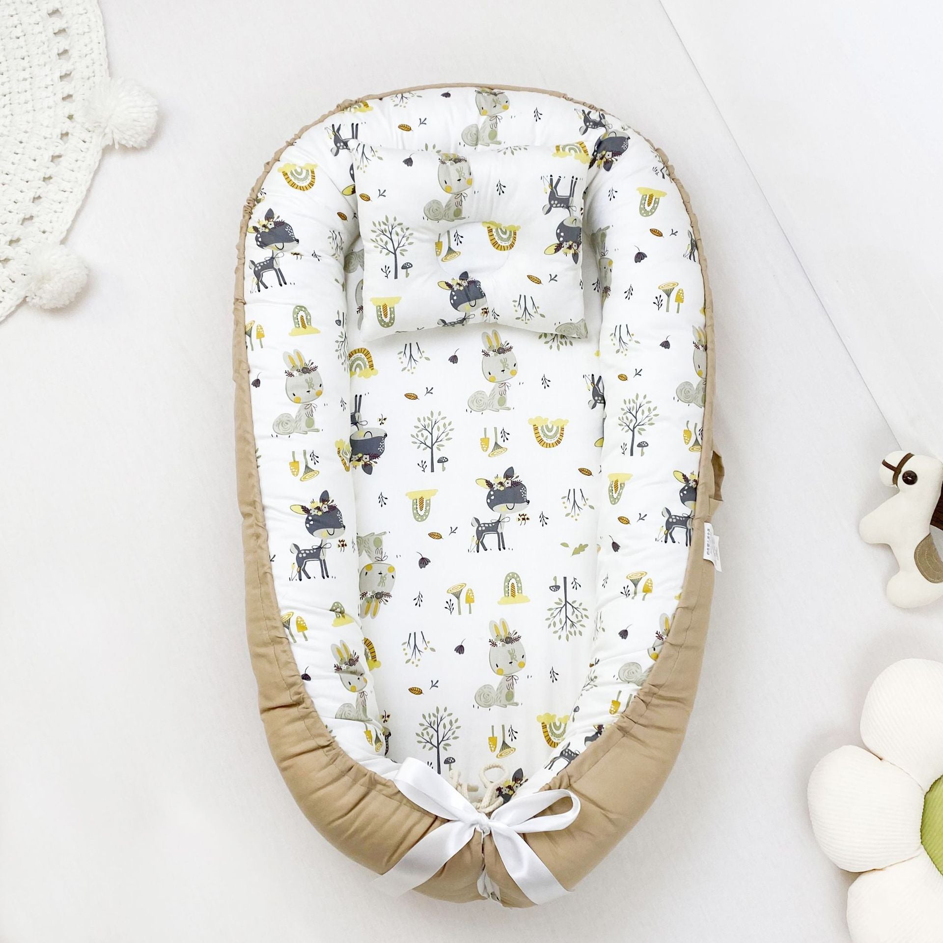 Pure Cotton Portable Baby Nest for Cozy Newborn Sleep