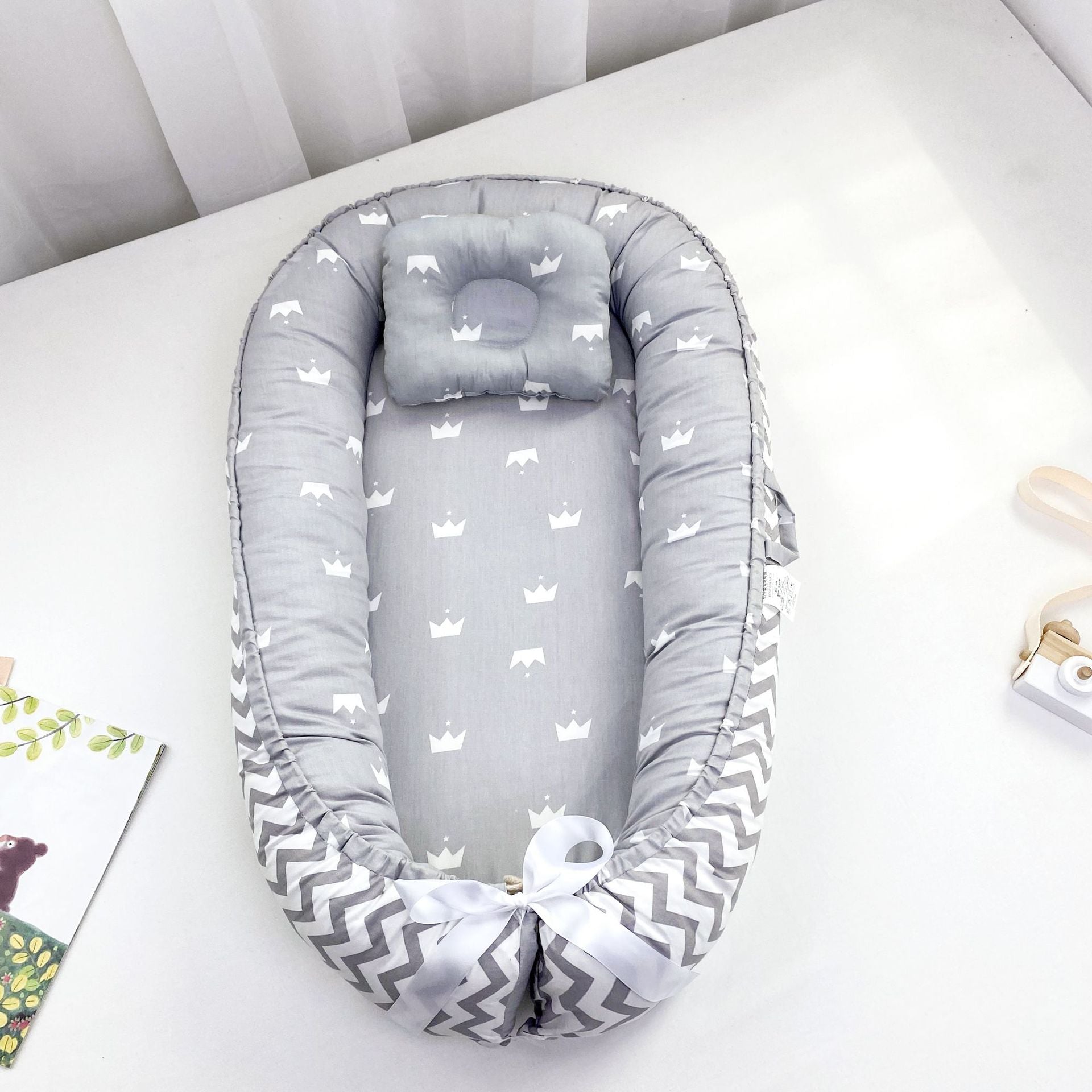 Pure Cotton Portable Baby Nest for Cozy Newborn Sleep