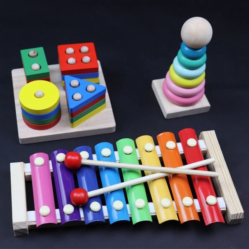 Colorful Wooden Kids Xylophone for Fun Musical Playtime