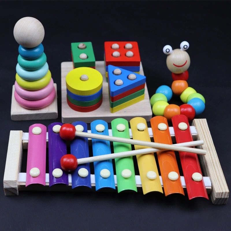Colorful Wooden Kids Xylophone for Fun Musical Playtime