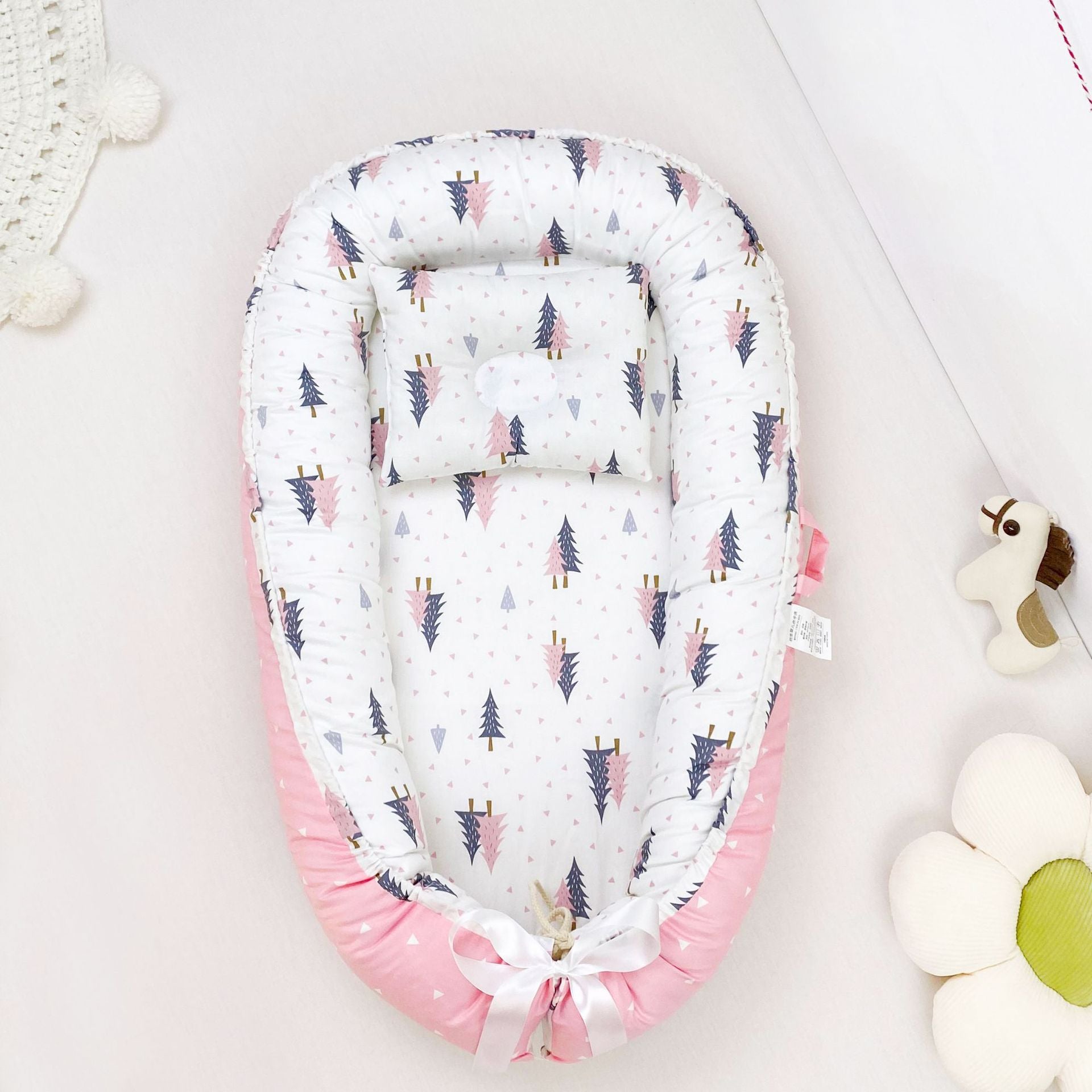 Pure Cotton Portable Baby Nest for Cozy Newborn Sleep